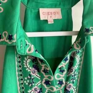 Ciebon Green Floral Women's Dress